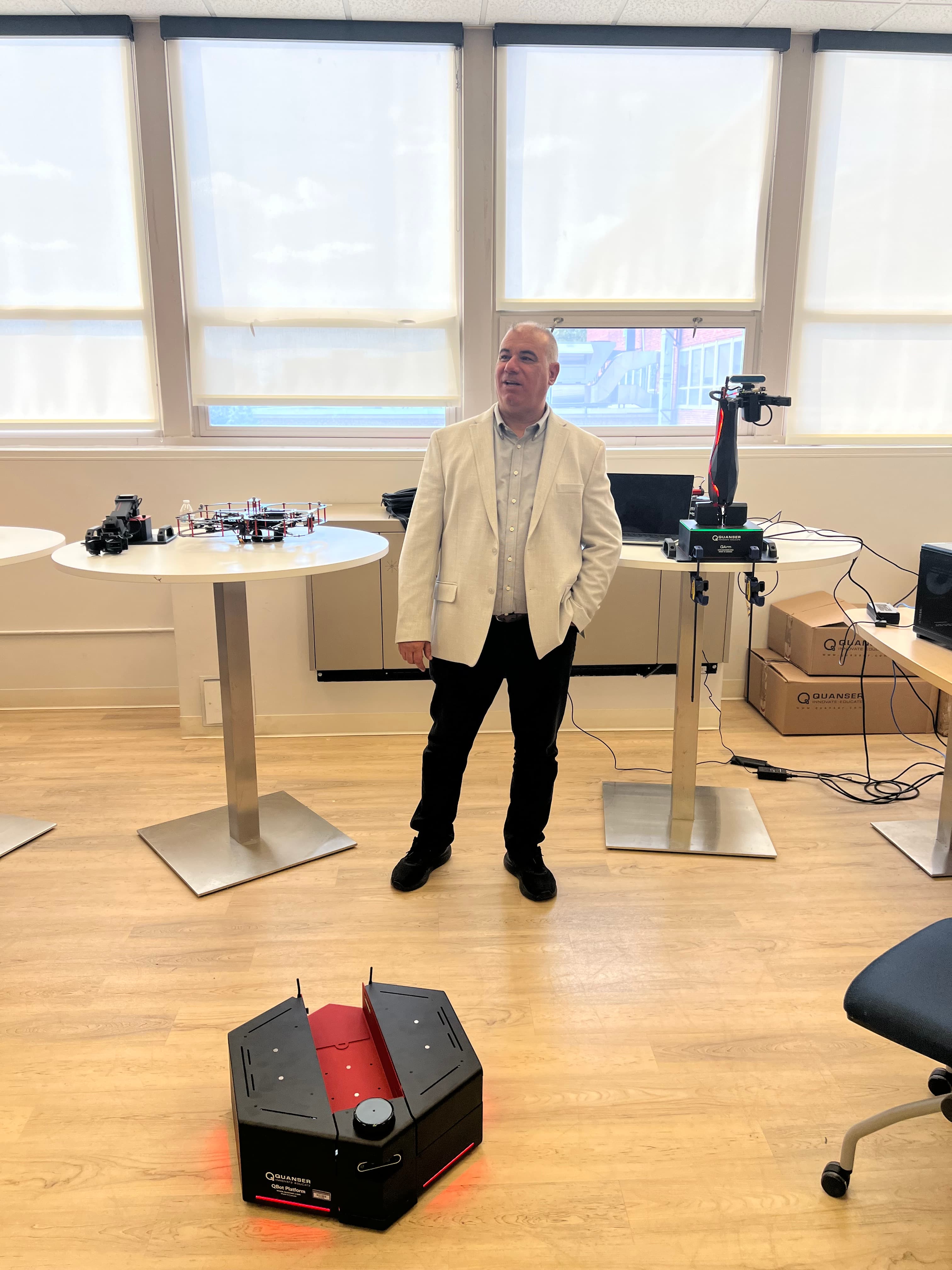 AVRC Lab demonstration with QCar and QArm platforms